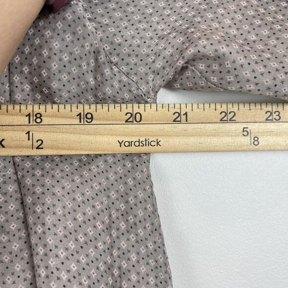 Baci Tunic Top Women Medium Multi Silk Draped Blouse Artsy Casual Flowy Ruffle - Picture 7 of 8